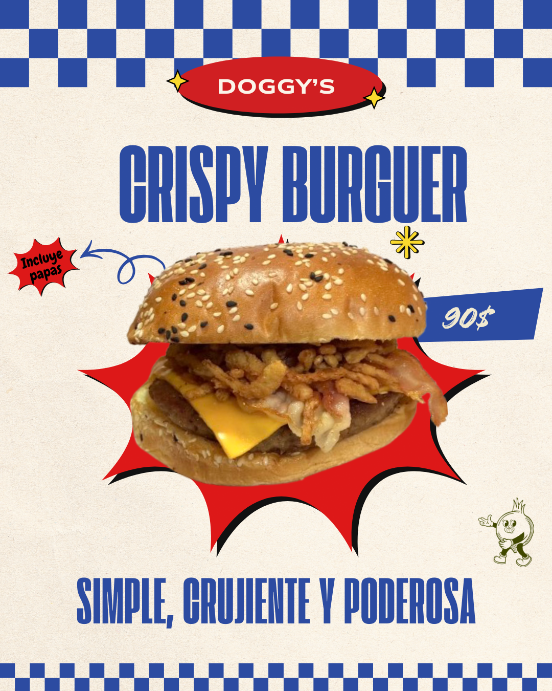 Crispy burguer (incluye papas)